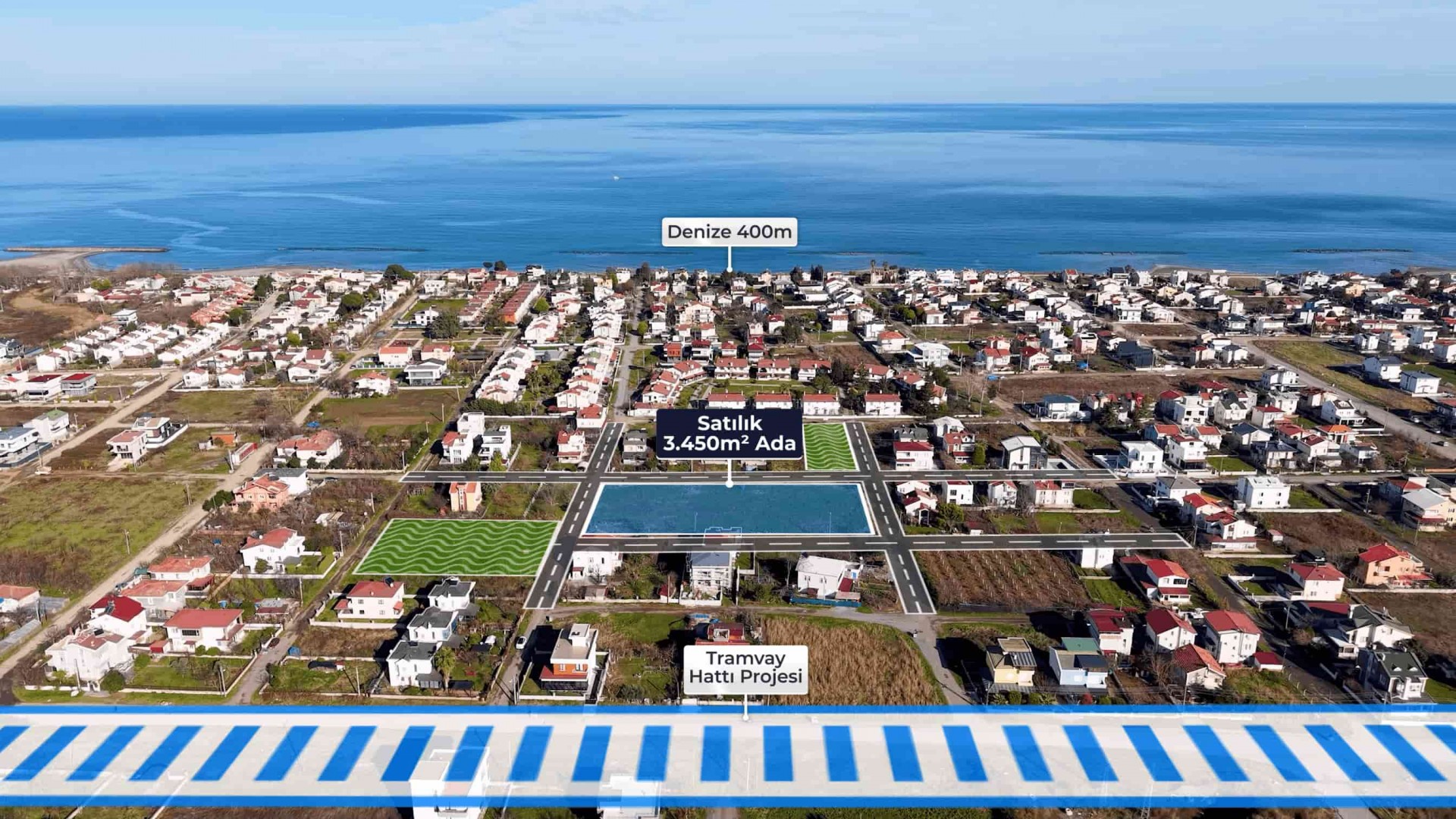 Atakum Taflan'da Denize Yürüme Mesafesinde Yatırımlık Komple Ada