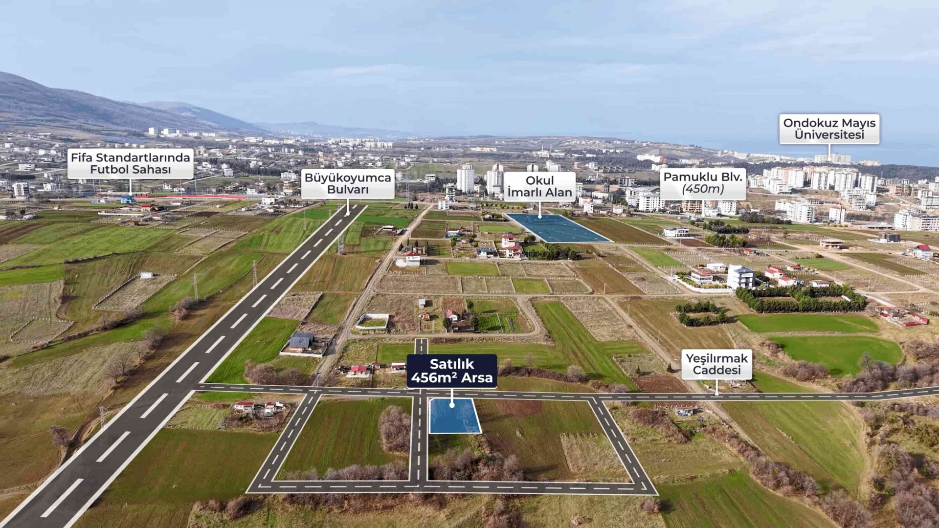 Atakum Büyükoyumca'da 5 Kata İmarlı Fırsat Arsa