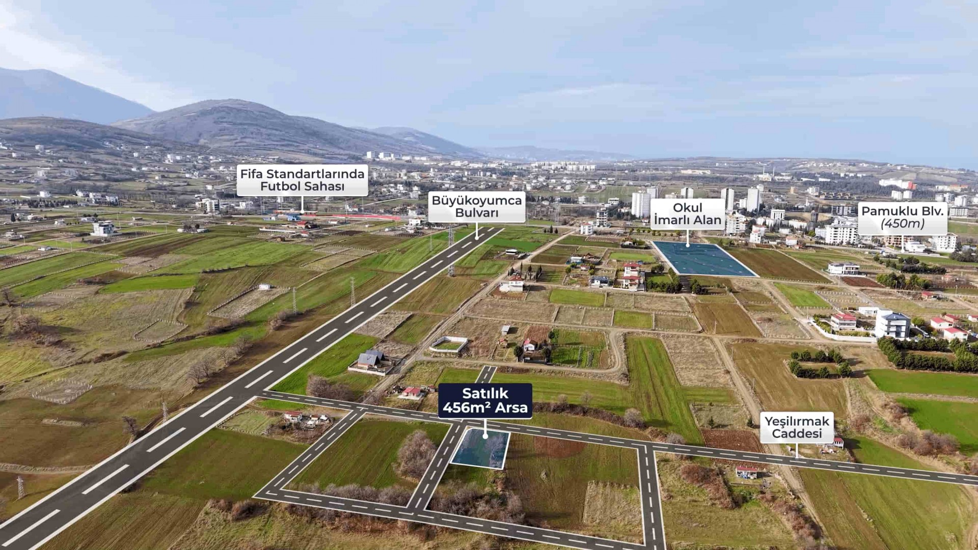 Atakum Büyükoyumca'da 5 Kata İmarlı Fırsat Arsa