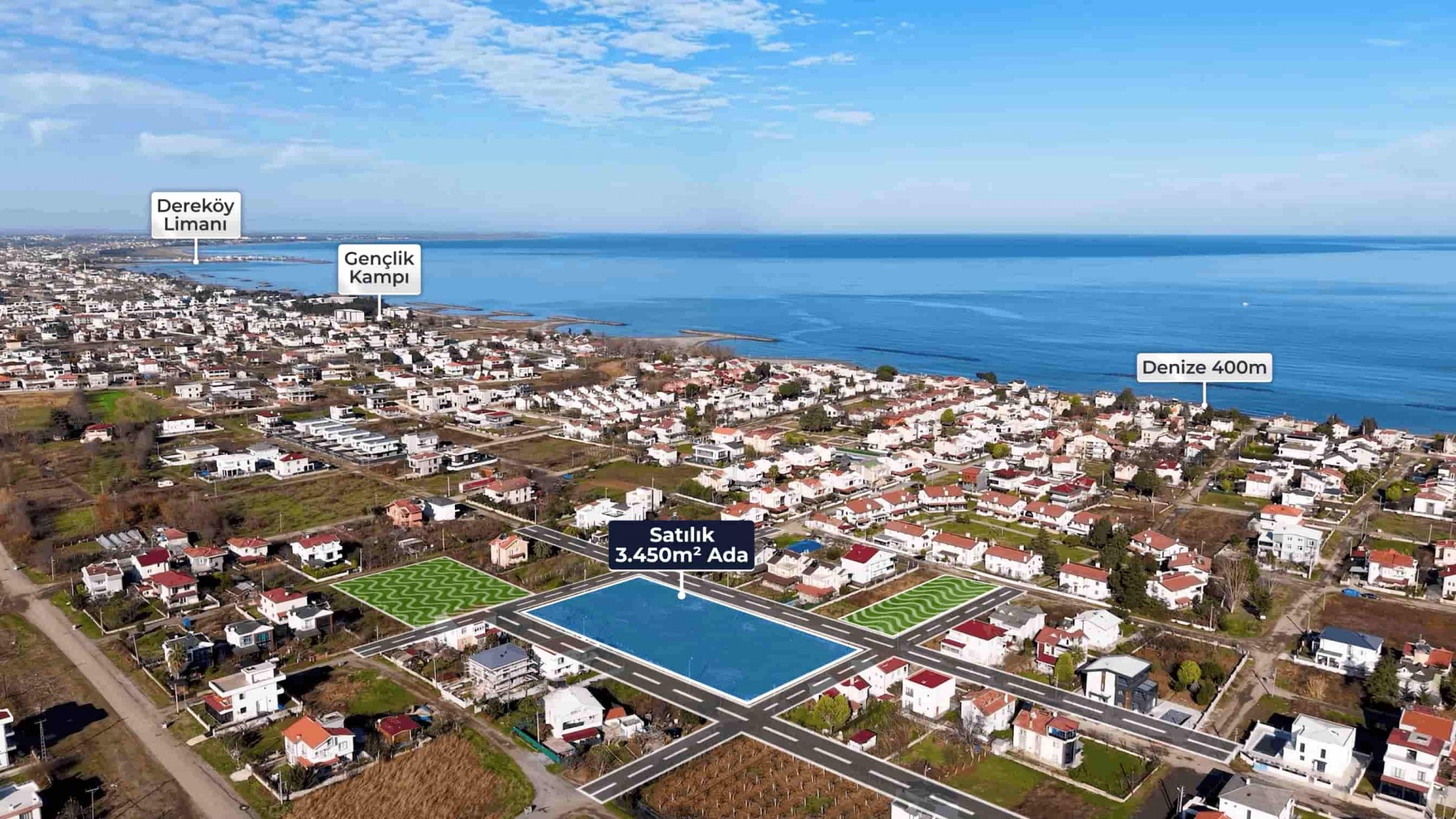 Atakum Taflan'da Denize Yürüme Mesafesinde Yatırımlık Komple Ada