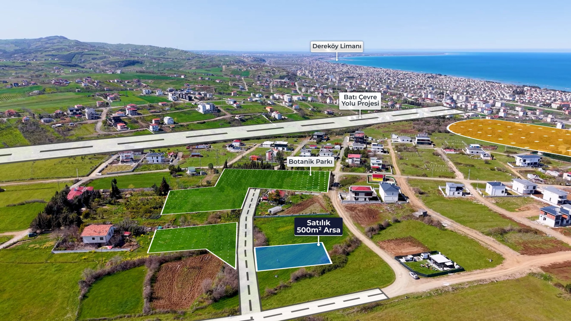 Atakum Çatalçam'da 3 Kata İmarlı Satılık Arsa